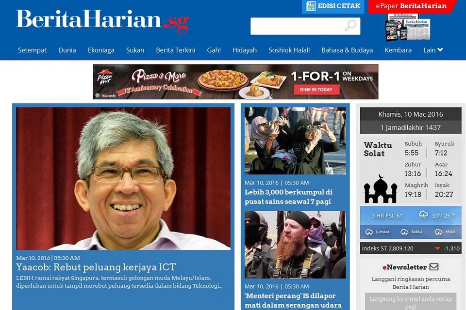 MESRA PENGGUNA: Pembaca BeritaHarian.sg tertarik dengan susunan serta reka bentuk baru yang diperkenal kerana ia lebih 'sedap' dipandang mata. - Foto BH.SG