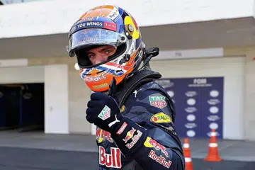 MAX VERSTAPPEN: Pada 15 pusingan terakhir selepas menukar tayar, Verstappen memintas lebih separuh kereta yang mendahuluinya dengan beliau akhirnya berada di tempat ketiga - daripada tempat ke-11. - Foto AFP