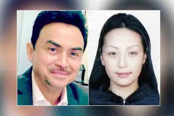 Encik Abdul Razak Baginda (kiri) dan mendiang Altantuya Shaariibuu.