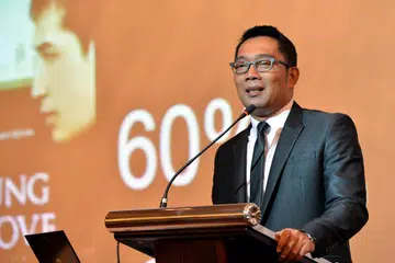 ENCIK RIDWAN KAMIL: Mahu digandingkan dengan Encik Prabowo Subianto, sebagai calon naib presiden. Tetapi parti Golkar yang dianggotainya mahukan beliau dicalonkan sebagai gabenor, sama ada di Jawa Barat atau Jakarta.
