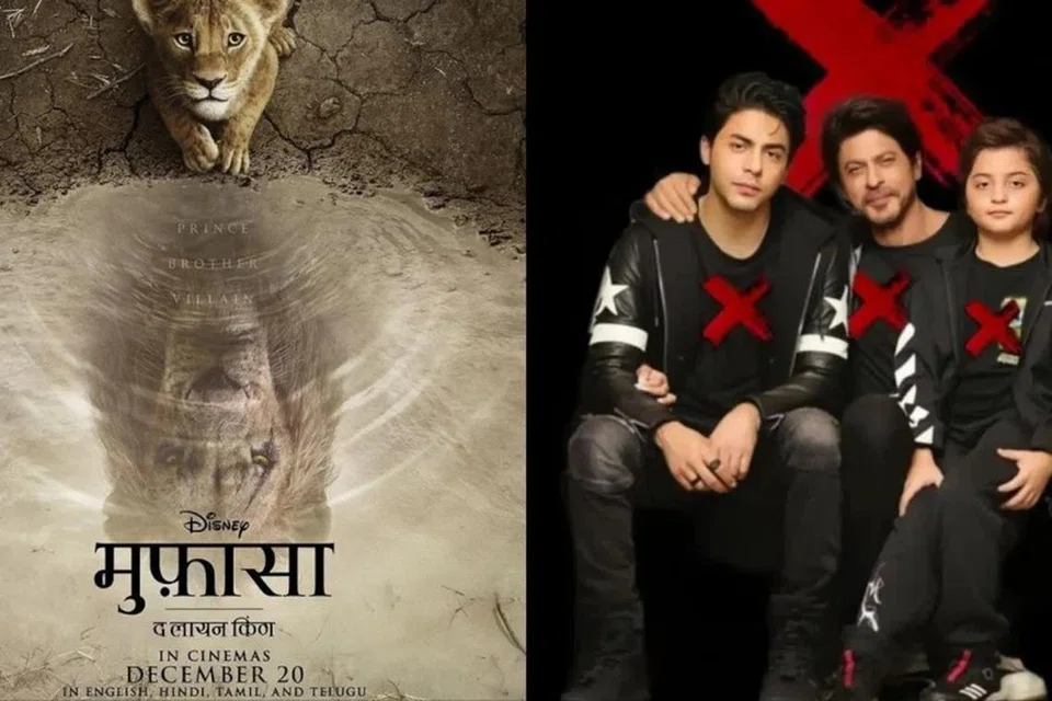 Filem ‘Mufasa: The Lion King’ ibarat projek keluarga bintang Bollywood, Shah Rukh Khan (tengah), yang gembira anak-anaknya, Aryan (kiri) dan AbRam, bersabar dalam proses meminjamkan suara pada kerja seni ini.