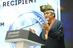 IKON BIDANG TARI: Encik Osman Abdul Hamid, ikon persada tari Singapura dan penerima Pingat Kebudayaan 2023, di Majlis Ucapan Tahniah pada 19 Januari di Pusat Islam Jamiyah, anjuran Jamiyah Singapura. 