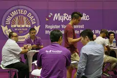 Kios MyRepublic di IT Show 2016 di Pusat Konvensyen dan Pameran Suntec pada 11 Mac 2016. 