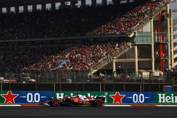 Pemandu Ferrari, Charles Leclerc, beraksi di Grand Prix Formula Satu China pada 23 Mac.