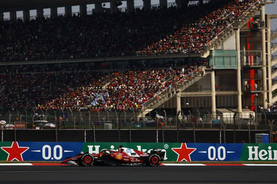 Pemandu Ferrari, Charles Leclerc, beraksi di Grand Prix Formula Satu China pada 23 Mac.