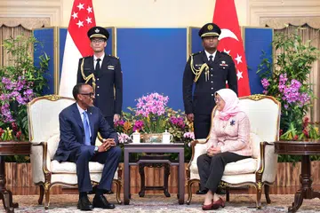 HUBUNGAN DUA HALA: Encik Kagame yang bertemu dengan Puan Halimah telah berbincang tentang pelbagai isu termasuk perang di Ukraine serta ketegangan geopolitik yang kian membentuk semula hubungan antarabangsa. 