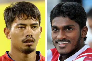 TARIK DIRI: Safiq Rahim (kiri) dan S. Kunanlan antara tiga tunggak pasukan Malaysia yang mengumumkan keputusan mengundurkan diri daripada skuad negara itu.