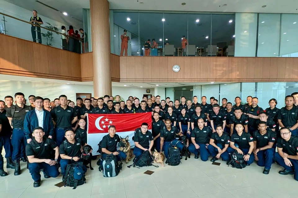 Kontinjen Operasi Lionheart tiba di Lapangan Terbang Antarabangsa Yangon pada 29 Mac.