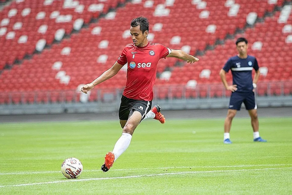 FOKUS PADA SASARAN: Shahdan menekankan pentingnya untuk pasukan Singa mencatatkan permulaan baik dalam Piala Suzuki AFF apabila menentang Myanmar di Stadium Negara esok. - Foto FAS
