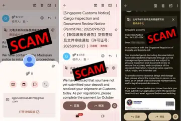 kastam singapura, tipu, bungkusan, samar, jongkong emas