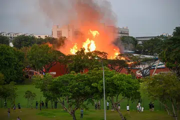 Kebakaran, bangunan perindustrian Eunos, SCDF