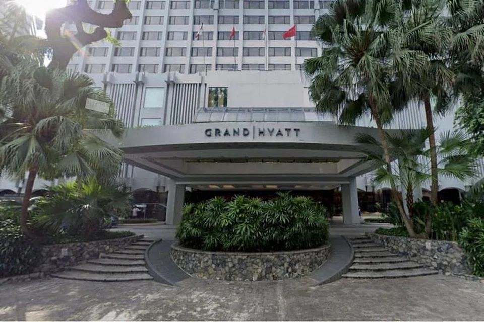 TEMPAT MESYUARAT: Kementerian Kesihatan Singapura pada Selasa berkata mesyuarat melibatkan rakyat Malaysia yang dijangkiti itu berlaku di Grand Hyatt Hotel.