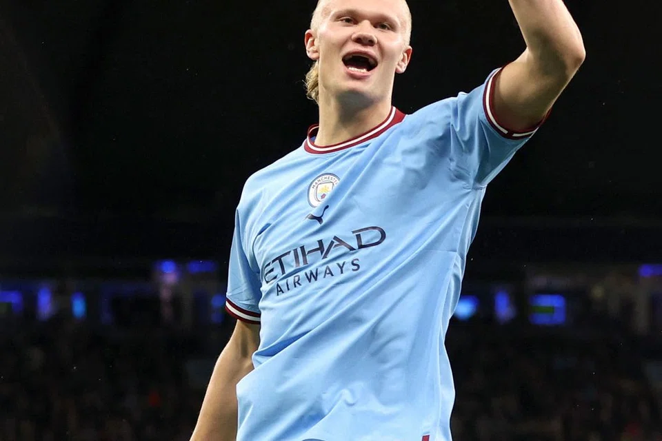 CUKUP BERBISA: Haaland, 22 tahun, yang hanya beraksi pada musim pertamanya bersama The Citizens sudah menjaringkan 19 gol dalam semua pertandingan. - Foto REUTERS
