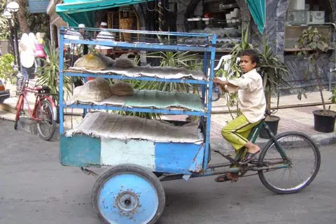 Nasib anak kecil mengayuh basikal menjual roti di jalan ini jauh lebih baik daripada mereka yang dijadikan hamba meminta sedekah oleh sindiket haram di Mesir.