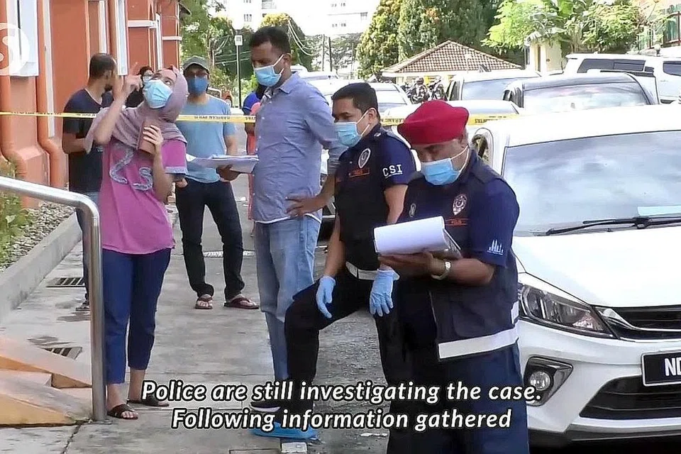 KES BUNUH: Satu klip video menunjukkan polis Malaysia berada di tapak kejadian di sebuah pangsapuri di Danau Kota, Setapak, tempat seorang lelaki didakwa mencampak cucu tirinya dari tingkap di tingkat tiga. - Foto THE STAR