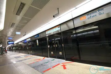 Platform di stesen Marina Bay di Laluan Circle akan ditutup dari 15 Mei hingga 1 Jun untuk membolehkan kerja-kerja mengeluarkan sebahagian trek yang tidak digunakan. - Foto Internet/Land Transport Guru