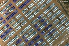 Imej satelit edaran yang disediakan oleh Vantor menunjukkan pandangan lebih dekat terhadap dua kem al-Zahraa yang baru dibina, menempatkan penduduk yang dipindahkan akibat konflik dan dilaporkan dibangunkan di bawah penyeliaan serta pelaksanaan jawatankuasa Mesir, di selatan Bandar Gaza, pada 21 Januari 2026. 