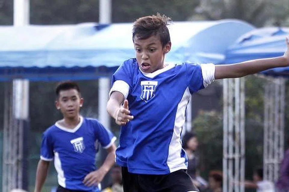 Ilhan Fandi sedang beraksi dalam foto fail dari 2014. 