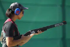PENGALAMAN BERHARGA: Meskipun gagal meraih pingat, penembak 'Trap' negara, Siti Mastura Rahim, berasa 'skor' beliau tidak mengecewakan. - Foto SPORTSG