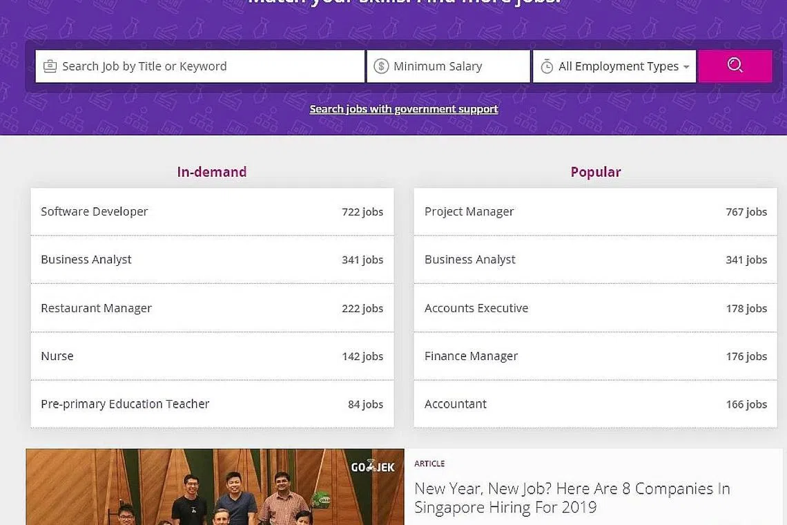 Laman MyCareersFuture.sg siarkan lebih banyak pekerjaan, Berita ...