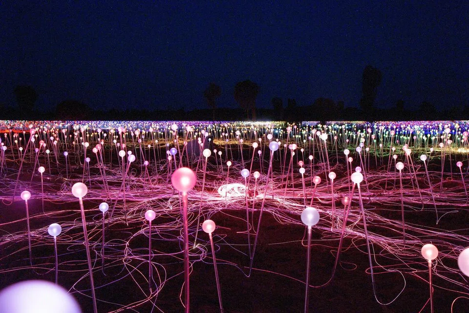 field of light, uluru, australia