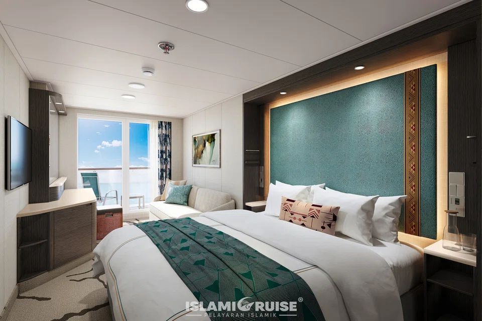 Salah satu kabin di dalam kapal persiaran Aroya.