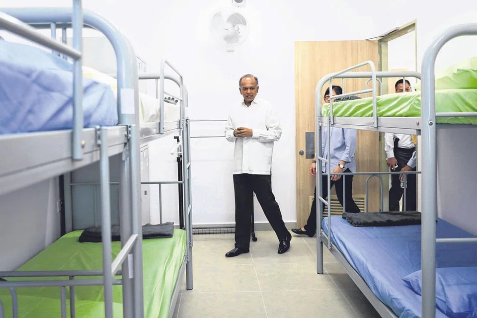 LIHAT KEMUDAHAN TERSEDIA: Rumah Peralihan Selarang yang terletak di Upper Changi Road North merupakan rumah peralihan pertama di sini yang dikendalikan pemerintah. Ia menyediakan sokongan pascapenjagaan berstruktur bagi bekas pesalah berisiko tinggi di bawah Skim Jagaan Lanjut Mandatori (MAS).