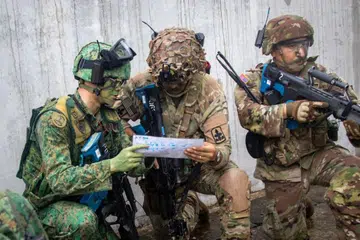 saf, amerika, tentera, latihan bersama