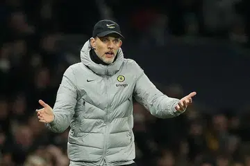 HILANG SABAR: Pengurus Chelsea, Thomas Tuchel, mencelah seorang wartawan yang tak henti bertanya mengenai krisis di Ukraine. - Foto REUTERS