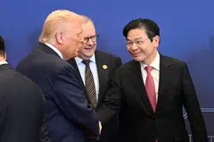 Trump, Lawrence Wong, pertemuan