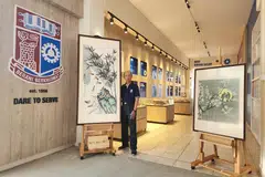 Malam Gala sempena sambutan ulang tahun ke-70 Sekolah Menengah Queenstown, Sairi Bakiri, lukisan Cina, pendidikan seni