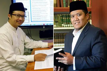 PANEL PENGADIL: Ustaz Fathurrahman (kiri) dan Ustaz Irwan merupakan antara anggota juri bagi peraduan Cabaran Mufti. - Foto-foto fail