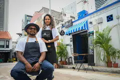 KONSEP ‘BACK ALLEY’: Encik Muhammad Faheem Maselan dan Cik Nurain Ismail adalah pemilik 60 Alley Bakes & Coffee di 60 Arab Street.