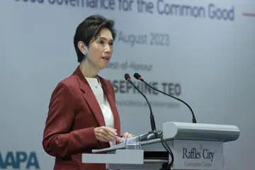 DEDAHKAN REALITI: Cik Josephine Teo berkata Pejabat Pertubuhan Bangsa-Bangsa Bersatu (PBB) mengenai Dadah dan Jenayah menganggarkan bahawa kadar dapatkan semula aset sejagat adalah kurang daripada satu peratus – bermakna pelaku menyimpan 99 peratus atau lebih hasil jenayah mereka itu.