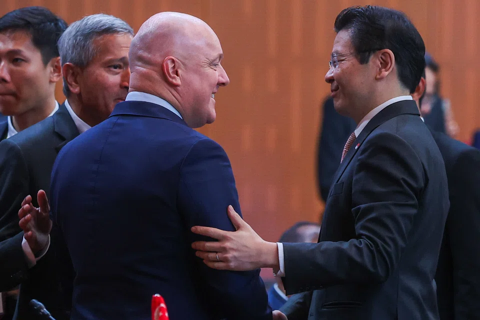 Lawrence Wong, Dr Vivian Bakarishnan, Christopher Luxon 