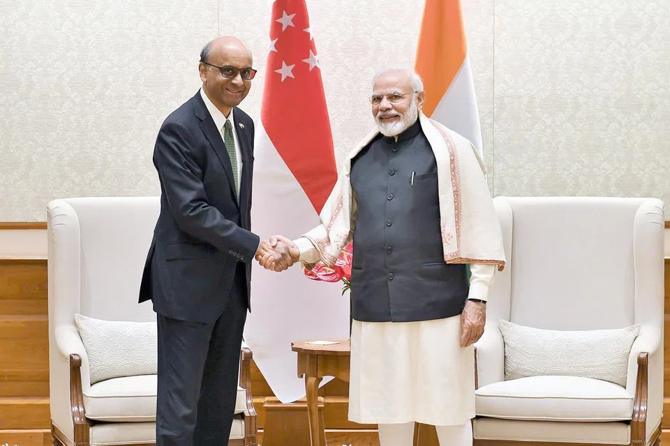 TAHNIAH DARI INDIA: Perdana Menteri India, Encik Narendra Modi, antara para pemimpin dunia pertama mengutuskan ucapan tahniah kepada Encik Tharman Shanmugaratnam atas kemenangannya dalam Pilihan Raya Presiden 2023.