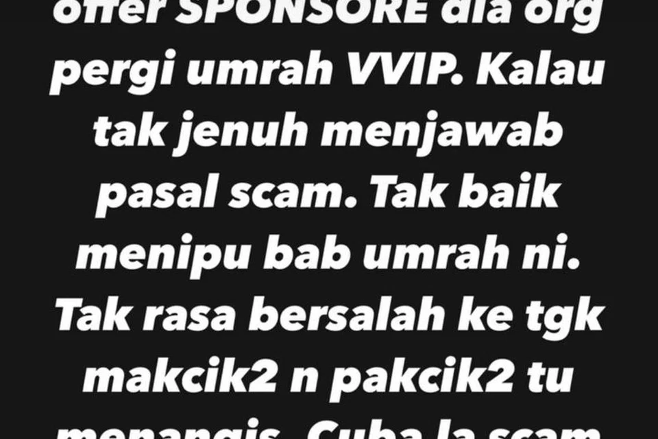 Penerbit dan pengarah drama terkenal Malaysia, Encik Michael Ang, yang juga seorang mualaf mendakwa ditawarkan tajaan pakej umrah VVIP daripada syarikat pelancongan yang terbabit kes penipuan pakej umrah di Sepang, Selangor. 