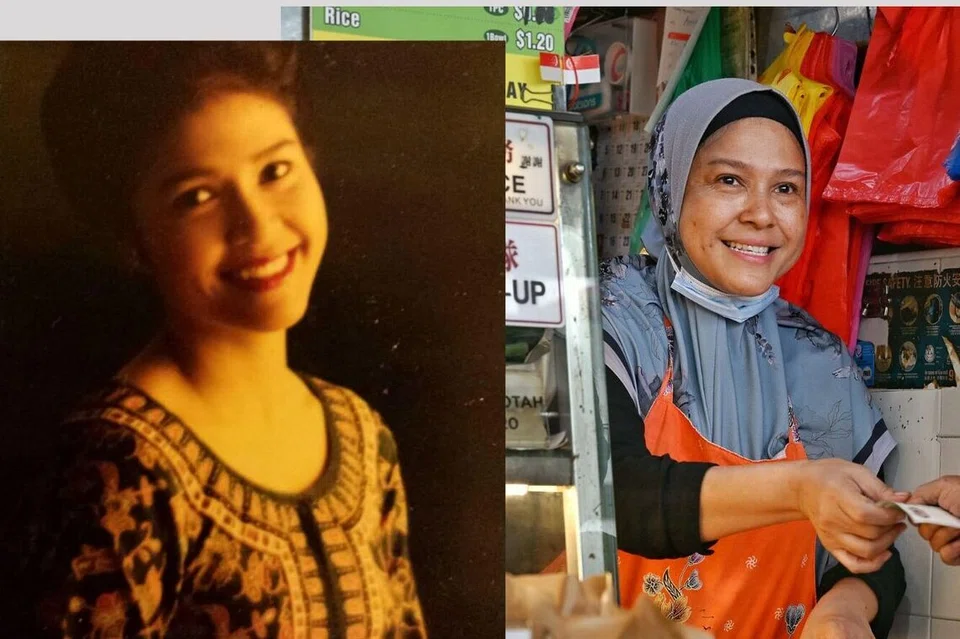 Sebelum bekerja sebagai seorang penjaja selama 10 tahun, Cik Masita Ghani digelar sebagai ‘Singapore Girl’ atau pramugari SIA, menggayakan seragam ikonik sarung kebaya batik.