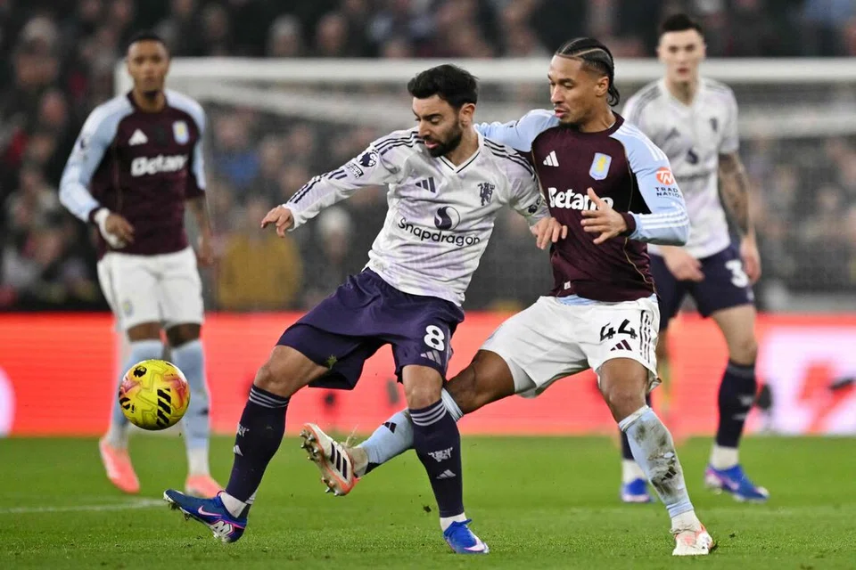 Manchester United, Bruno Fernandes, Liga Perdana England (EPL), kecederaan, menentang Aston Villa