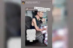 Penampilan terkini Dharma yang dikongsi anaknya melalui Instagram Story menunjukkan keadaannya yang sangat kurus.