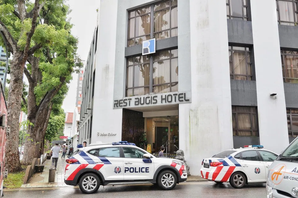 Serangan pisau yang dirancang Norliana Hazuliani, 25 tahun, berlaku di Rest Bugis Hotel yang terletak di Jalan Kubor, berhampiran Arab Street, pada 27 Mac 2023.