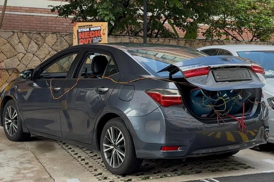 Eksperimen sosial kedua melibatkan sebuah kereta yang mempunyai tong gas kosong di tempat letak kereta bersebelahan Kelab Masyarakat (CC) Bishan.