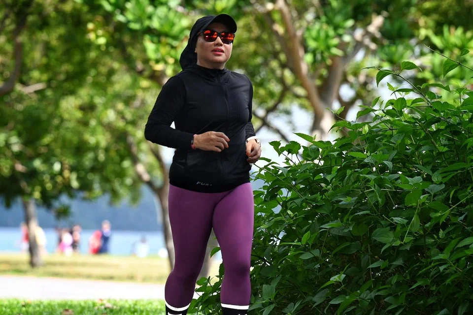 BERPENGALAMAN LUAS: Cik Samsidah Samson sertai acara separuh maraton di Australia pada Julai dan mahu sertai maraton di Jepun. 