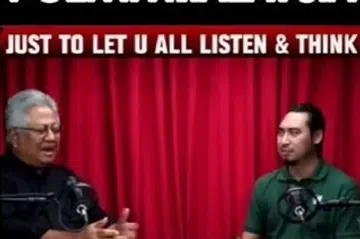 Ahli Parlimen Machang, Wan Ahmad Fayhsal Wan Ahmad Kamal (kanan), dalam program ‘The Zaid Ibrahim Podcast’ yang disiarkan pada 20 Oktober. Bersamanya adalah mantan Menteri Undang-Undang, Datuk Zaid Ibrahim, selaku hos.