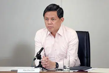 Encik Chan Chun Sing, Menteri Bertanggungjawab bagi Perkhidmatan Awam, yang juga Menteri Perdagangan dan Perusahaan