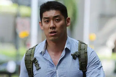 Keith Tan Chee Siang menendang bola terhadap kaki budak sembilan tahun tiga kali untuk menghukumnya. 