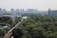 RANCANGAN DISEMAK: Pelan pembangunan bagi bahagian barat Ulu Pandan akan ditunda dan dilawat semula dalam masa sekitar 10 tahun, manakala bahagian timur Ulu Pandan akan dibangunkan bagi perumahan awam demi memenuhi permintaan kukuh bagi perumahan di estet matang. Gambar ini menunjukkan Hutan Dover dengan stesen MRT Dover. - Foto BH oleh ONG WEE JIN 