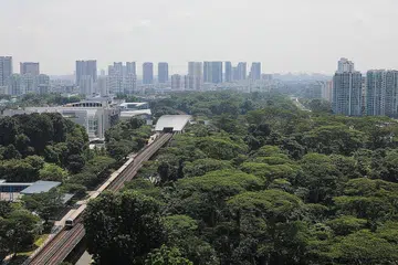 RANCANGAN DISEMAK: Pelan pembangunan bagi bahagian barat Ulu Pandan akan ditunda dan dilawat semula dalam masa sekitar 10 tahun, manakala bahagian timur Ulu Pandan akan dibangunkan bagi perumahan awam demi memenuhi permintaan kukuh bagi perumahan di estet matang. Gambar ini menunjukkan Hutan Dover dengan stesen MRT Dover. - Foto BH oleh ONG WEE JIN 