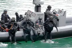 Polis Pengawal Pantai (PCG) Singapura membuat demonstrasi teknologi baru mereka kepada media di Pangkalan Daerah Brani PCG pada 22 Januari.
