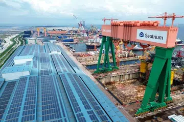 Seatrium, tapak kerja luar pesisir, lelaki mati, limbungan kapal